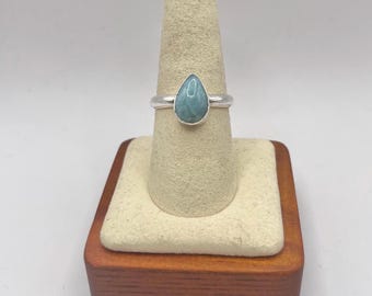 Sterling silver Larimar ring size 8.75