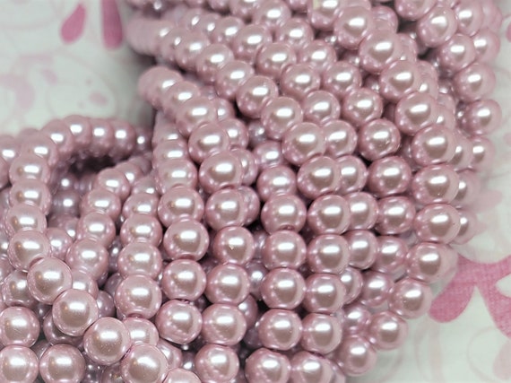 Pink pearl beads hot sale
