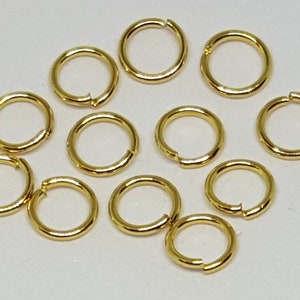 6mm Stainless Steel Jump Rings 100 pcs. Golden Jump Rings Close Jump Rings image 4