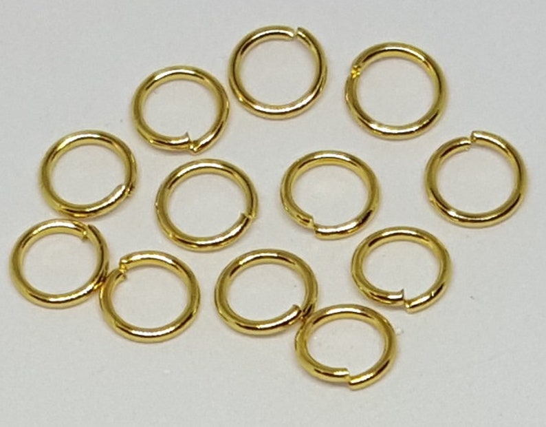 6mm Stainless Steel Jump Rings 100 pcs. Golden Jump Rings Close Jump Rings image 4