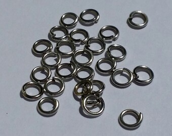 4mm Iron Jump Rings - 100 pcs.- Silver Jump Rings - Close Jump Rings