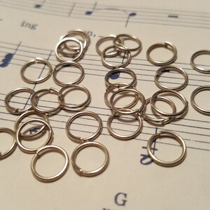 7mm Jump Rings - 500 pcs.- 7m Iron Jump Rings - 7mm Silver Jump Rings - Close Not Soldered - Jump Rings - 7mm x 0.7mm