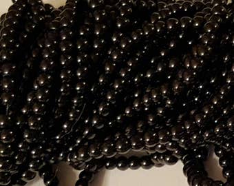 4mm Black Glass Pearls - 200pcs. - Black Pearls - Black Pearl Beads - 4mm Pearl Beads - 4mm Black Pearls - Wedding Pearls