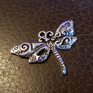 Silver Dragonfly Charm - Dragonfly Charms - 6pc - Silver Charms -  Dragonfly Pendant - Silver Dragonfly - Dragon Fly Charm - Mystical Charms