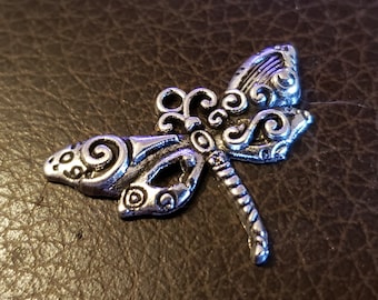 Silver Dragonfly Charm - Dragonfly Charms - 6pc - Silver Charms -  Dragonfly Pendant - Silver Dragonfly - Dragon Fly Charm - Mystical Charms