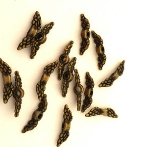 Tiny Angel Wings 100 pcs. Angel Wings Angel Wing Beads Antique BronzeTibetan Style Lead Free image 4