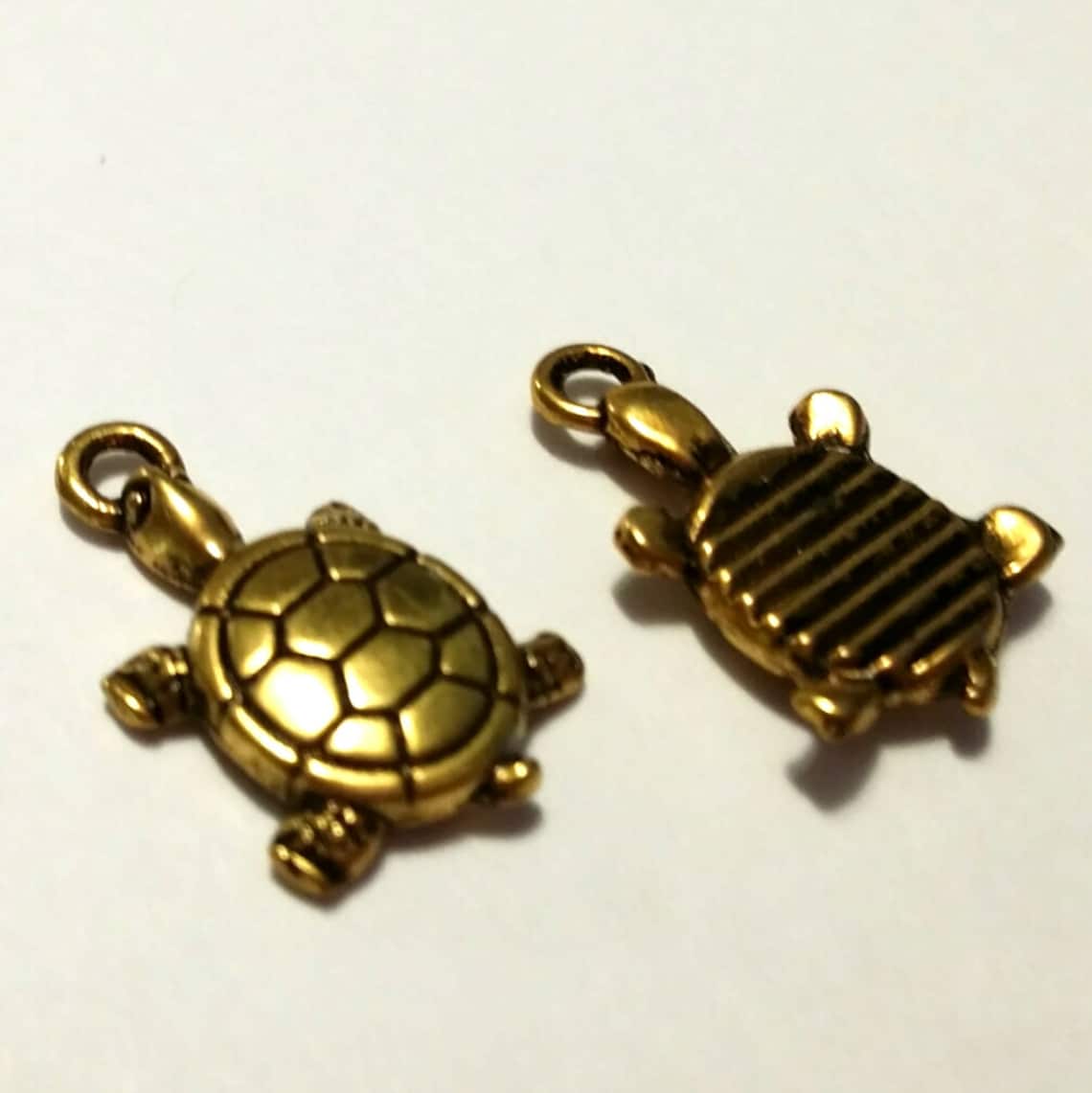 Turtle Charms 10 Pcs. Gold Turtle Charm Turtle Pendant Etsy