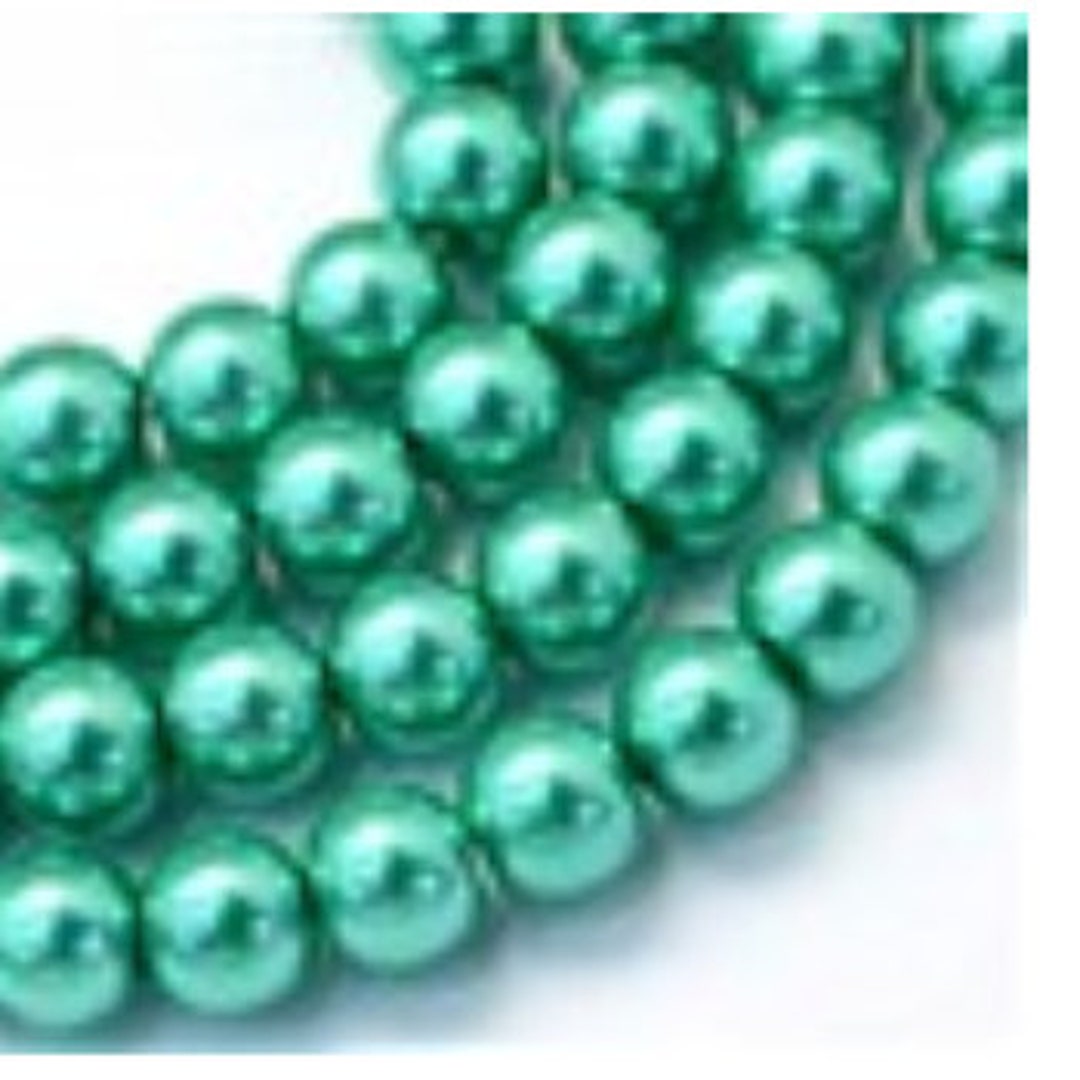 Green pearl beads sale