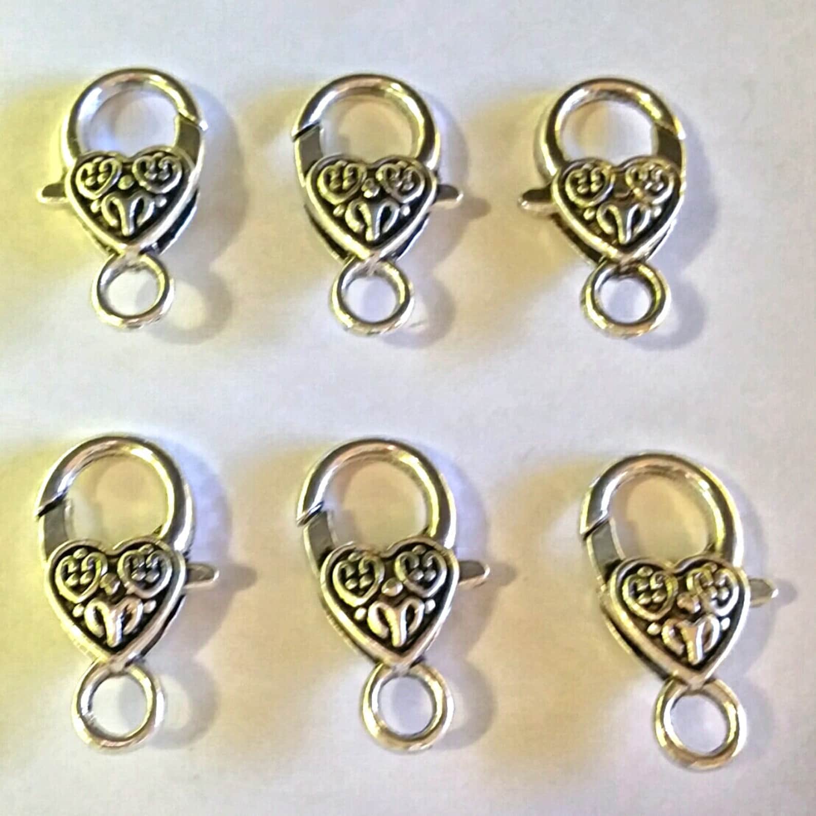 Heart Lobster Clasp 20 Pc. Lobster Clasp Snap Hook Etsy