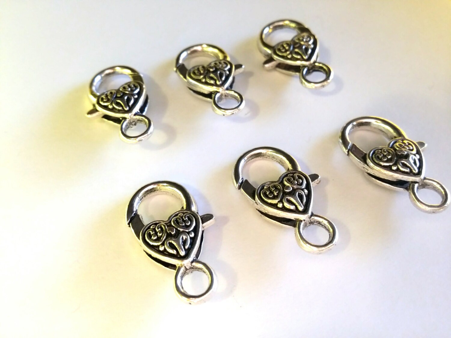 Heart Lobster Clasp 20 pc. Lobster Clasp Snap hook Etsy