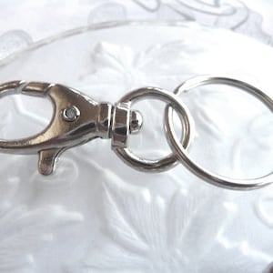 Swivel Clip - 20 pc - Key Chain - Snap Hook - Lanyard Kit - Silver Toned - Iron