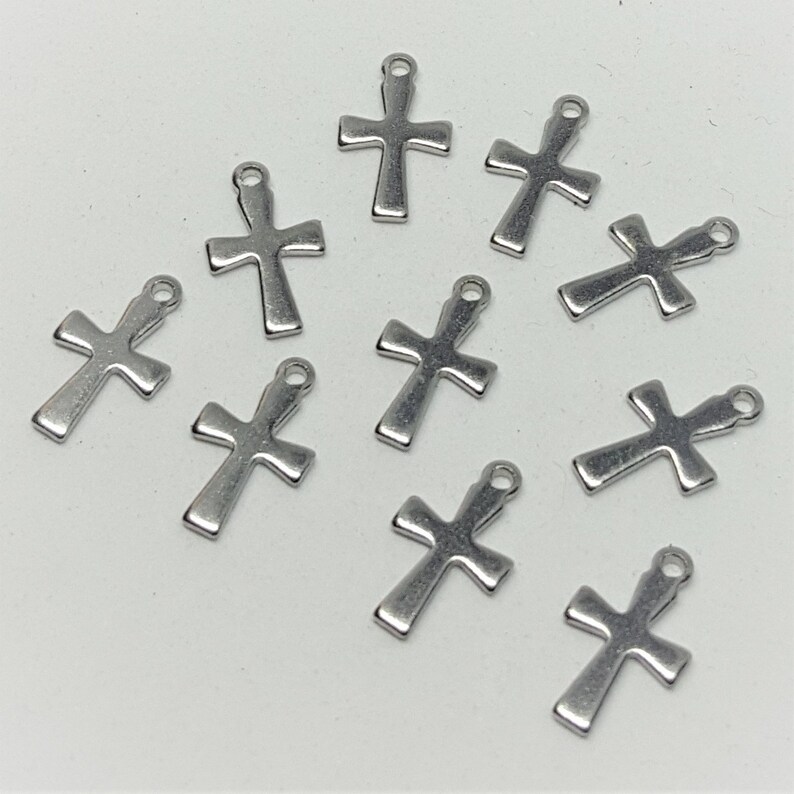 Tiny Crosses - Cute Little Stainless Steel Crosses - Tiny Silver ...