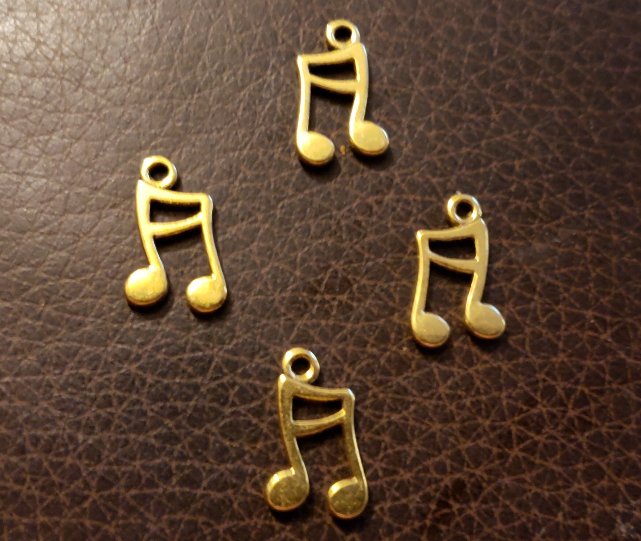 Note Charms Music Note Charms 10 pcs Antiqued Gold Music Notes Wine | Etsy