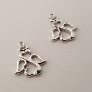 Silver Angel Charms - 5pcs. - Angel Charms -  Christian Charm - Open Angel Charm  -  Silver Angel Wings  -  Silver Angel Pendant5