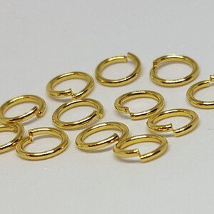 6mm Stainless Steel Jump Rings 100 pcs. Golden Jump Rings Close Jump Rings image 3