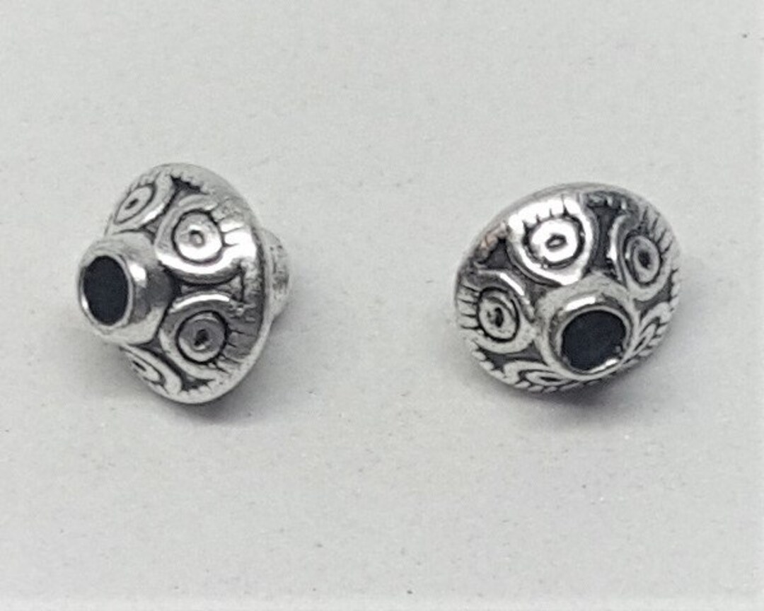 Silver Spacer Beads 50 Pcs. Bicone Spacer Beads 6.5mm Spacer Beads ...