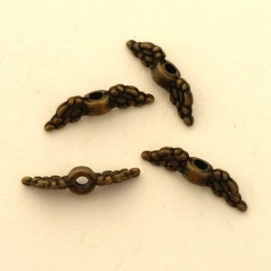 Tiny Angel Wings - 20 pcs. - Angel Wings - Angel Wing Beads - Antique BronzeTibetan Style -  Lead Free