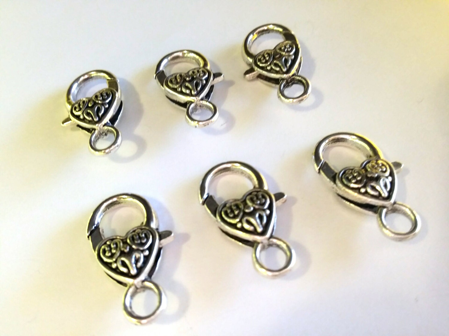 Heart Lobster Clasp 20 pc. Lobster Clasp Snap hook Etsy