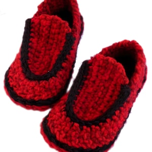 Crochet Loafer Slippers Pattern: Child Sizes for Toddlers to Teens (PDF Pattern)