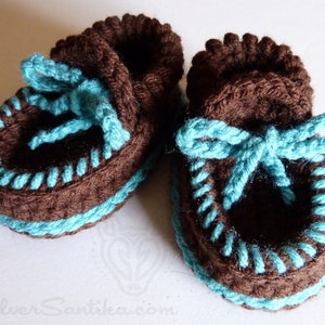 Crochet Pattern: Baby Moccasin Booties, unisex boy girl shoes