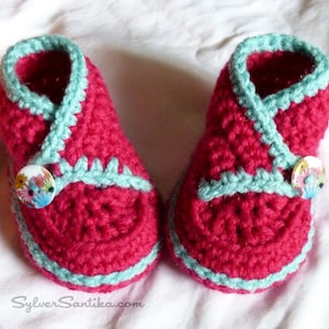 Crochet Pattern: Baby High Top Kimono Booties, unisex boy girl diy shoes image 3