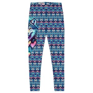 Wolf Leggings für Frauen Kinder Leggings für Mädchen Leggings für Kinder Hosen Regenbogen Leggings Bunte Leggings Hunde Leggings Passende Leggings