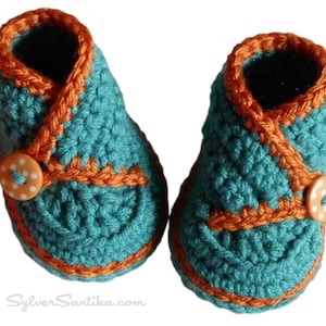 Crochet Pattern: Baby High Top Kimono Booties, unisex boy girl diy shoes