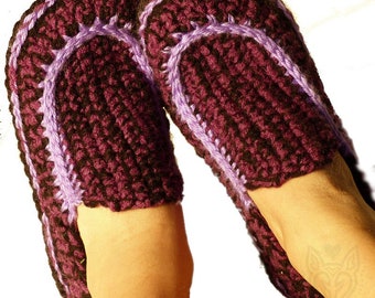 Patrón de crochet: Mocasines (pantuflas unisex)
