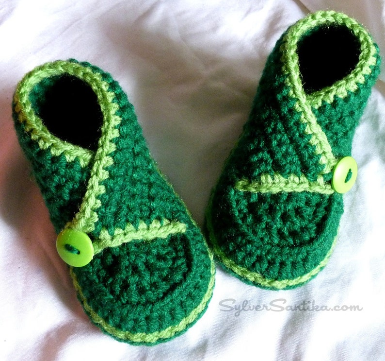 Crochet Pattern: Baby High Top Kimono Booties, unisex boy girl diy shoes image 5