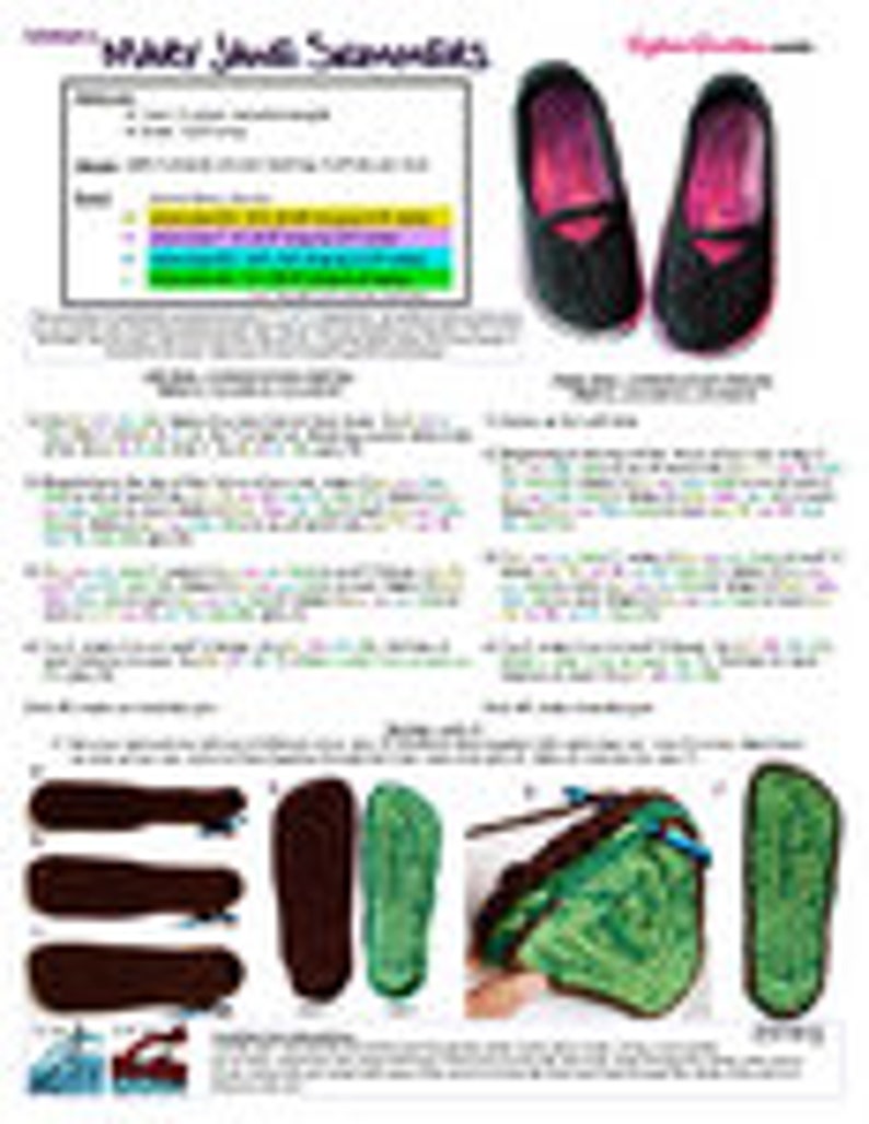 Crochet Pattern: Women's Mary Jane Skimmers image 2