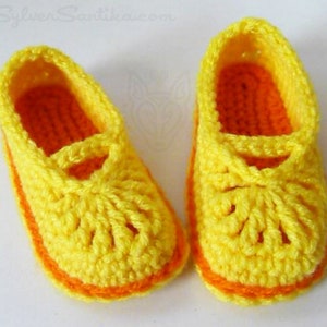 Crochet Pattern: Children's Mary Jane Skimmers Girl Slippers image 2