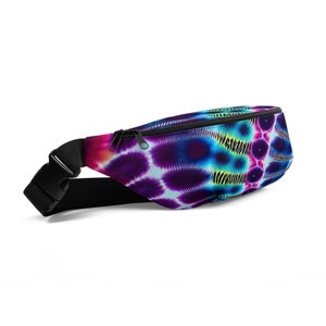 Tie Dye Fanny Pack, Hip Bag, Canvas Hip Waist Cross Body Bag, multiple sizes
