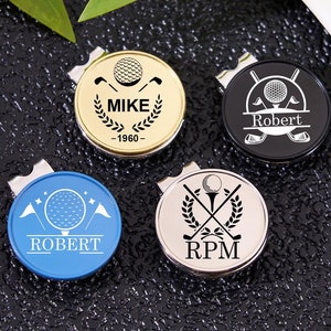 Personalizowany znacznik piłek golfowych z magnetycznym klipsem do czapki, grawerowany znacznik piłek do czapki, akcesoria golfowe, prezent dla drużby dla niego, prezent na dzień ojca, tata