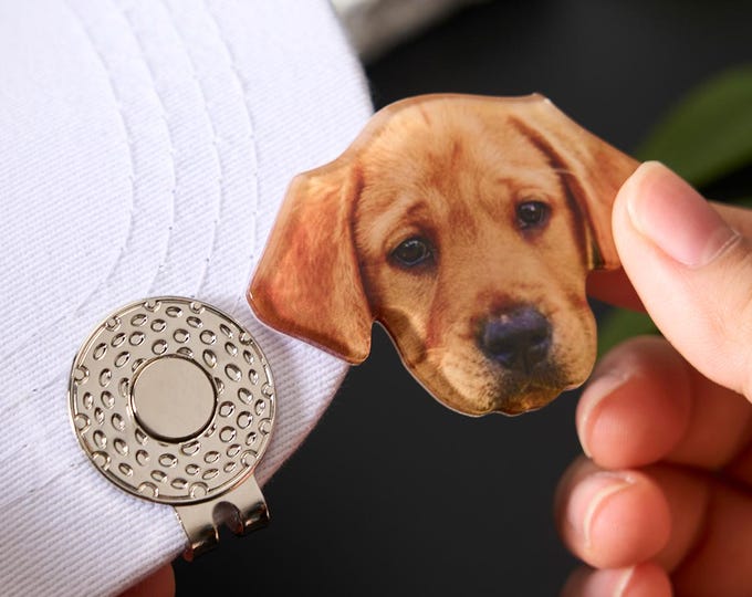 Custom Photo Golf Marker With Magnetic Hat Clip,Personalized Photo Golf Ball Marker With Pet/Child, Golf Accessory Gift,Valentine‘s Gift BF