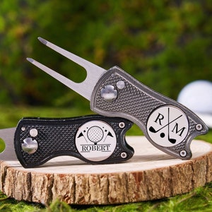Plongeur de golf personnalisé, cadeau de golf personnalisé pour homme, marqueur de balle de golf gravé, cadeau de fête des pères pour mari, cadeau de golfeur, accessoire de golf.