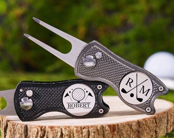 Personalized Golf Divot Tool,Custom Golf Gift for Men,Engraved Golf Ball Marker,Father&#39;s Day Gift for Husband,Golfer Gift,Golf Accessorie.