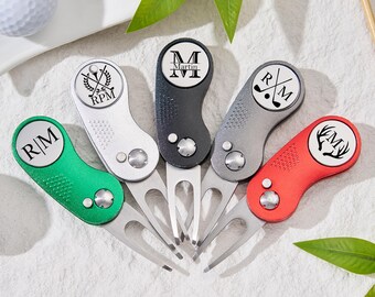 Personalized Golf Divot Tool With Ball Marker,Custom Retractable Divot Tool,Groomsmen Golfer Gift,Golf Accessories,Wedding Golf Gift For Dad