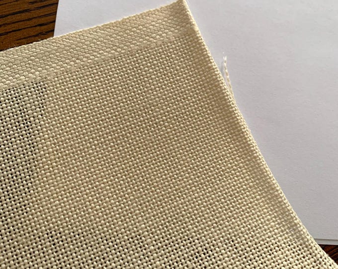 Cork Linen 19 Count Embroidery Cloth, Never Used Vintage, 13