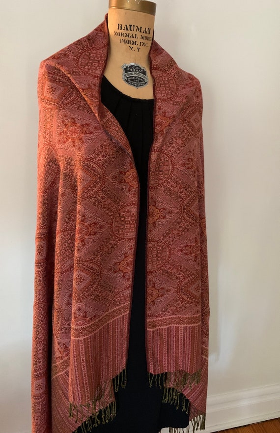 Silk Shawl in Gold with Black Fringe — RED DIRT ROAD