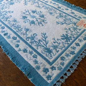 One or More, Blue and White Handwoven Cotton Placemats, Never Used Vintage with Tags, NOS Table Topper, Table Mat, Centerpiece