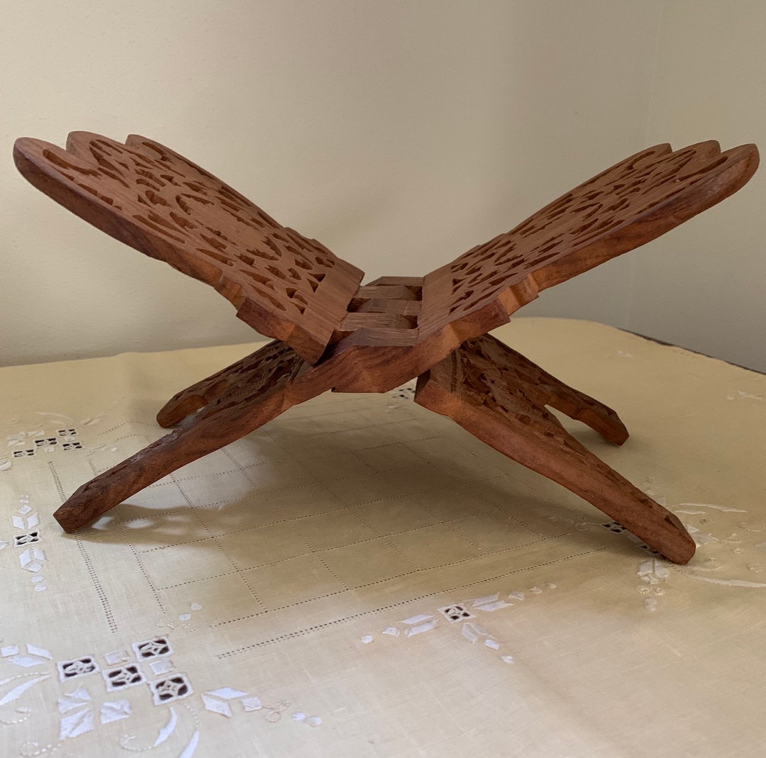 Vintage Wooden Folding Book Rack / Shelf / Stand / Hand Etsy