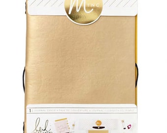 Gold Vinyl Journal Cover: Refillable Minc Planner (8 x 6.25 inch)
