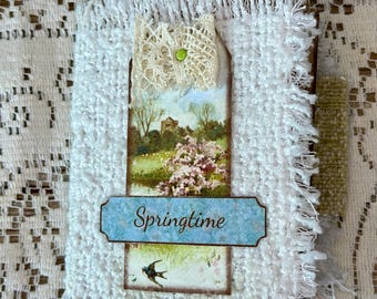 Nature inspired spring junk journal - Gift for gardener and flower lover