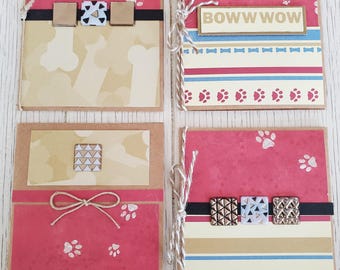 Handmade Dog Greeting Card Set, Pet Sitter Thank You, Sympathy Cards