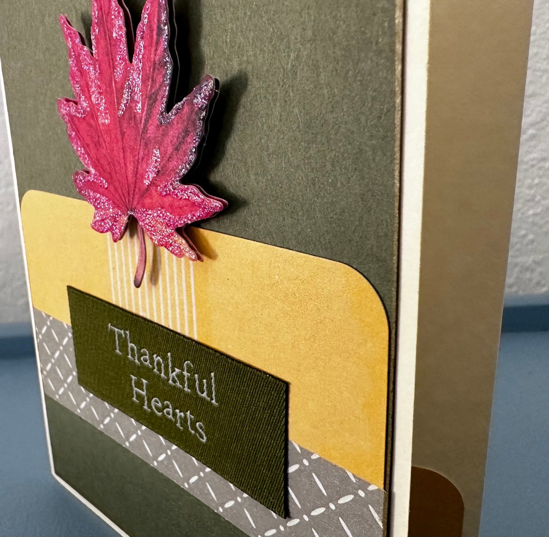 Thank You Card Handmade Card / Custom Message / Thankful Etsy