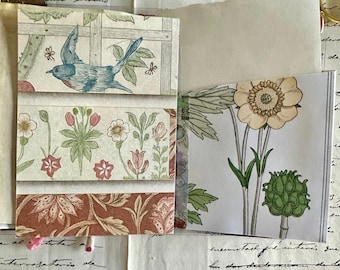 Floral Journal – Handmade Victorian Memory Book, Refillable 5x6 Keepsake