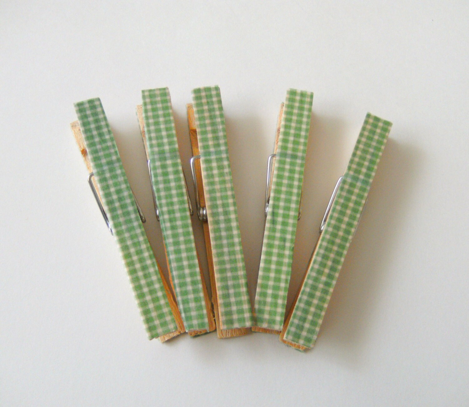 Decorative Clothespins Green Gingham Rustic Christmas Full Etsy