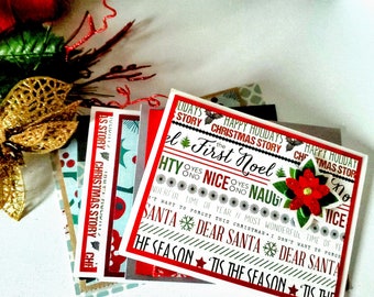 Handmade Christmas Cards: Holiday Greeting Card Set of 10