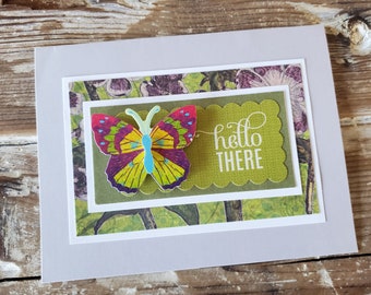 Just Because Card, Handmade Hello Card,  Blank, Dimensional card, Creative Designs by Della