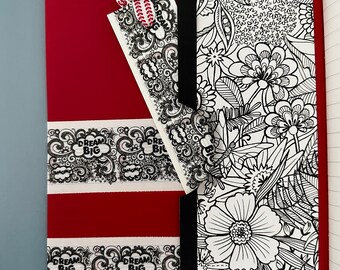 Handcrafted Composition Book - Unique Altered Notebook & Journal for Daily Writing - Ideal Gift for Writers and Note Takers